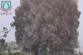 Hiện trường một vụ nổ ở Syria. (Nguồn: AFP/TTXVN)