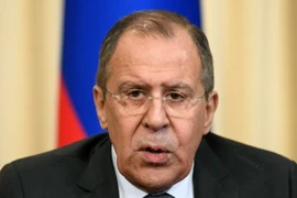 Ngoại trưởng Nga Sergei Lavrov trong cuộc họp báo ở Moskva ngày 9/3. (Nguồn: AFP/TTXVN)