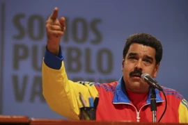 Tổng thống Nicolas Maduro tại cuộc họp với các thành viên PSUV tại thủ đô Caracas ngày 4/10. (Nguồn: Reuters/TTXVN)