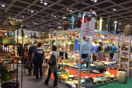 Một góc gian hàng Việt Nam tại MEGA Show Hong Kong 2016. (Ảnh: Xuân Tuấn-Đức Nam/Vietnam+)