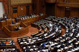 Toàn cảnh cuộc họp Thượng viện Nhật Bản tại Tokyo. (Nguồn: AFP/TTXVN) 