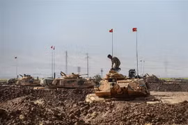 Binh sỹ Thổ Nhĩ Kỳ ở biên giới Thổ Nhĩ Kỳ-Iraq. (Nguồn: AFP/TTXVN) 