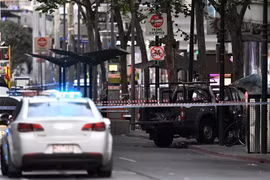 Hiện trường vụ tấn công bằng dao ở Melbourne. (Nguồn: AFP/TTXVN) 
