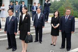 Ông Jang Kum-chol (khoanh dấu đỏ). (Nguồn: Yonhap) 