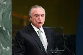 Tổng thống Brazil Michel Temer. (Nguồn: AFP/TTXVN)