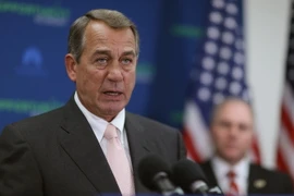 Chủ tịch Hạ viện Mỹ John Boehner trong cuộc họp báo thông báo về TPA ở thủ đô Washington ngày 10/6. (Nguồn: AFP/TTXVN)