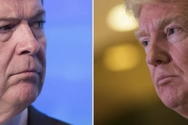 Tổng thống Mỹ Donald Trump (phải) và cựu Giám đốc FBI James Comey (trái). (Nguồn: AFP/TTXVN) 