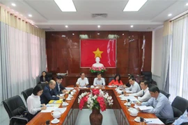 Quang cảnh buổi làm việc. (Ảnh: Ánh Tuyết/TTXVN) 