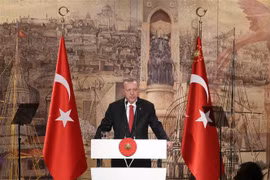 Tổng thống Thổ Nhĩ Kỳ Recep Tayyip Erdogan. (Nguồn: AFP/TTXVN) 