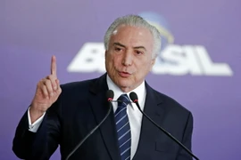 Tổng thống Brazil Michel Temer tại một sự kiện ở Brasilia ngày 6/7. (Nguồn: AFP/TTXVN)