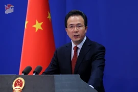 Người phát ngôn Bộ Ngoại giao Trung Quốc Hồng Lỗi phát biểu về hệ thống THAAD tại thủ đô Bắc Kinh. (Nguồn: THX/TTXVN)