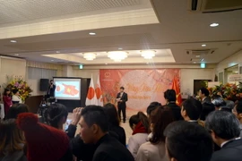 Đại sứ Việt Nam tại Nhật Bản Nguyễn Quốc Cường phát biểu khai mạc. (Ảnh: Thành Hữu/TTXVN)