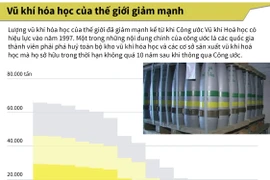 [Infographics] Vũ khí hóa học của thế giới giảm mạnh