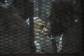 Một thành viên thuộc Anh em Hồi giáo tại phiên tòa ở thủ đô Cairo ngày 3/8/2015. (Nguồn: AFP/TTXVN)