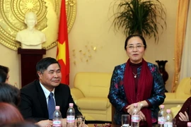 Bà Hoàng Thị Ái Nhiên đánh giá cao vai trò của phụ nữ Việt Nam tại Đức. (Ảnh: Nguyễn Thanh Bình/TTXVN)