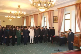 Lễ viếng Chủ tịch nước Trần Đại Quang. (Ảnh: Tâm Hằng/TTXVN) 