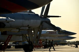 Máy bay ném bom chiến lược TU-95MS. (Nguồn: AFP/TTXVN)