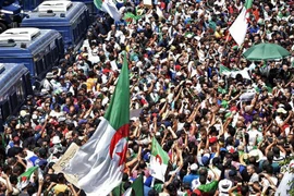 Người dân Algeria tập trung biểu tình phản đối Chính phủ tại thủ đô Algiers ngày 12/7/2019. (Nguồn: AFP/TTXVN) 