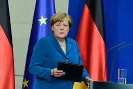 Thủ tướng Đức Angela Merkel phát biểu tại cuộc họp báo ở Munich ngày 23/7. (Nguồn: AFP/TTXVN)