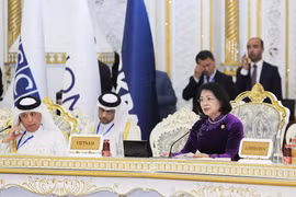 Phát biểu tại hội nghị, Phó Chủ tịch nước Đặng Thị Ngọc Thịnh cho rằng các nước thành viên CICA cần khẳng định vai trò là một diễn đàn đối thoại, trao đổi thông tin, xây dựng lòng tin ở châu Á. (Ảnh: Lâm Khánh/TTXVN) 
