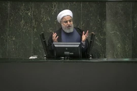Tổng thống Iran Hassan Rouhani phát biểu tại Tehran ngày 28/8/2018. (Nguồn: THX/TTXVN)