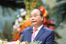 Thủ tướng Chính phủ Nguyễn Xuân Phúc phát biểu tại Đại hội. (Nguồn: TTXVN) 
