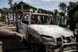 Hiện trường một vụ tấn công tại Beni, Cộng hòa Dân chủ Congo. (Nguồn: AFP/TTXVN) 