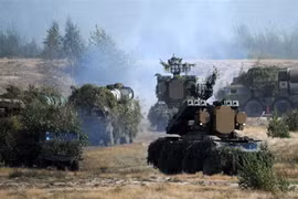Hệ thống phòng thủ tên lửa S-300 tham gia cuộc tập trận chung Nga-Belarus mang tên Zapad-2017 ở Volka, cách Minsk (Belarus) khoảng 200km về phía Tây Nam tháng 9/2017. (Nguồn: AFP/TTXVN)
