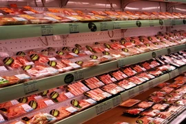 Thịt được bày bán tại siêu thị ở Trung Quốc. (Nguồn: sucai.redocn.com)