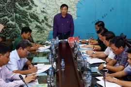 Tổng Cục trưởng Tổng cục phòng, chống thiên tai Trần Quang Hoài phát biểu. (Ảnh: Quang Quyết/TTXVN)