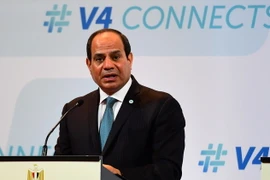 Tổng thống Ai Cập Abdel Fatah El-Sisi trong một cuộc họp báo tại Budapest, Hungary ngày 4/7. (Nguồn: AFP/TTXVN)