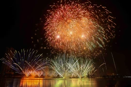 Màn trình diễn pháo hoa của đội Phần Lan. (Ảnh: Trần Lê Lâm/TTXVN) 