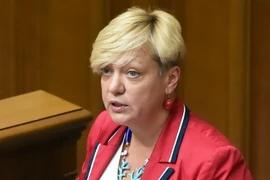 Thống đốc Ngân hàng Trung ương Ukraine Valeriya Gontareva. (Nguồn: AFP/TTXVN)
