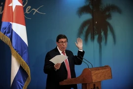 Ngoại trưởng Cuba Bruno Rodriguez trong cuộc họp báo tại Havana ngày 3/10. (Nguồn: AFP/TTXVN)