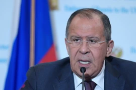 Ngoại trưởng Nga Sergei Lavrov trong cuộc họp báo ở Washington, DC ngày 10/5. (Nguồn: AFP/TTXVN)