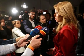 Bà Zuzana Caputova trả lời phỏng vấn. (Nguồn: Reuters) 