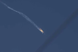 Máy bay SU-24 của Nga bị bắn rơi khi đang bay trên không phận Syria. (Nguồn: Anodolu)
