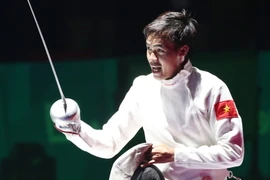 Kiếm thủ Nguyễn Tiến Nhật. (Ảnh: Quốc Khánh/TTXVN)