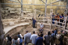 Công trình mang dáng dấp một nhà hát theo phong cách kiến trúc La Mã. (Nguồn: THX/TTXVN)