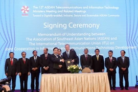 Quang cảnh lễ ký. (Ảnh: Trần Lê Lâm​/TTXVN)