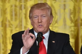 Tổng thống Mỹ Donald Trump trong cuộc họp báo ở Washington, DC ngày 16/2. (Nguồn: AFP/TTXVN)
