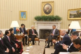 Tổng Bí thư Nguyễn Phú Trọng hội đàm với Tổng thống Hoa Kỳ Barack Obama. (Ảnh: Trí Dũng​/TTXVN)