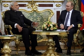 Thủ tướng Ấn Độ Narendra Modi đã có cuộc hội đàm với Tổng thống Nga Vladimir Putin hồi tháng 12/2015. (Nguồn: AFP/TTXVN)