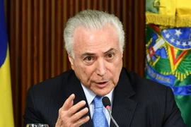 Tổng thống Brazil Michel Temer. (Nguồn: AFP/TTXVN)