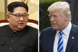 Nhà lãnh đạo Triều Tiên Kim Jong-un (trái) và Tổng thống Mỹ Donald Trump (phải). (Nguồn: EPA-EFE/TTXVN)
