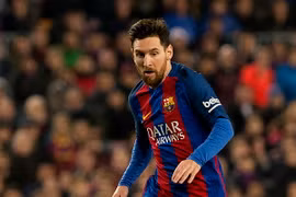 Cầu thủ Lionel Messi trong một trận đấu tại sân vận động Camp Nou ở Barcelona, Tây Ban Nha ngày 7/2. (Nguồn: THX/TTXVN)
