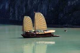 Du thuyền trên Vịnh Hạ Long. (Ảnh: Tiến Dũng/TTXVN)