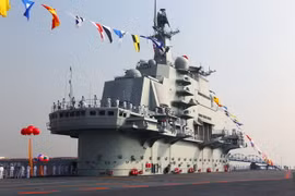 ​Tàu sân bay Liêu Ninh. (Nguồn: THX/TTXVN) 