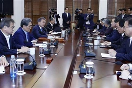 Toàn cảnh một cuộc họp Hội đồng An ninh quốc gia Hàn Quốc ở thủ đô Seoul. (Nguồn: Yonhap/TTXVN) 