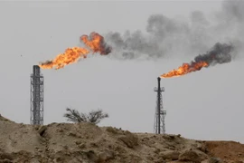 Một cơ sở khai thác dầu của Iran trên đảo Khark ở ngoài khơi vùng Vịnh. (Nguồn: AFP/TTXVN) 